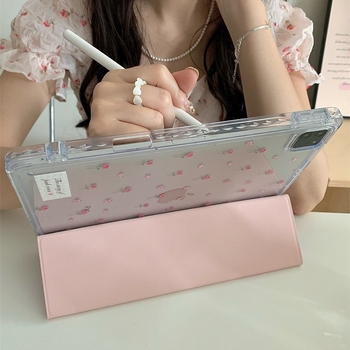 iPad aizsargkalns ar pildspalvas slotu, magnētiskais akrils, trīslocējuma dizains, miega režīma atbalsts