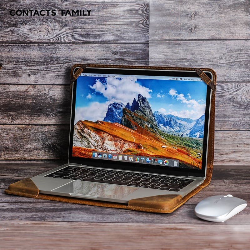 CONTACTS FAMILY MacBook Pro защитен калъф от естествена кожа