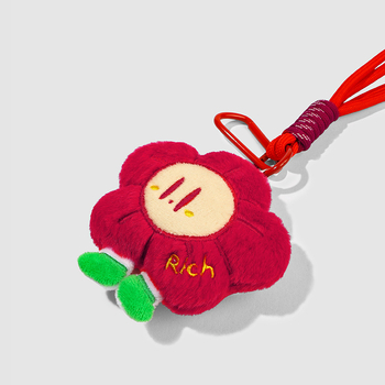 Figurina din pluș, breloc pentru genți, model cu flori, design original, pandantiv pentru chei, procesare semi-manuală, primăvara 2025
