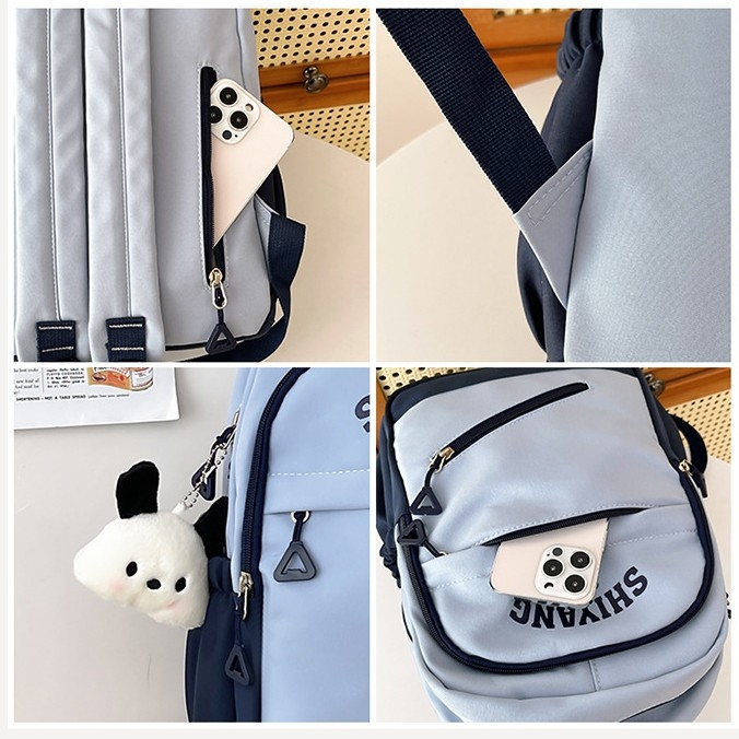 Детска раница от нейлон, унисекс, за училище, с въздушни презрамки, капацитет под 20 л