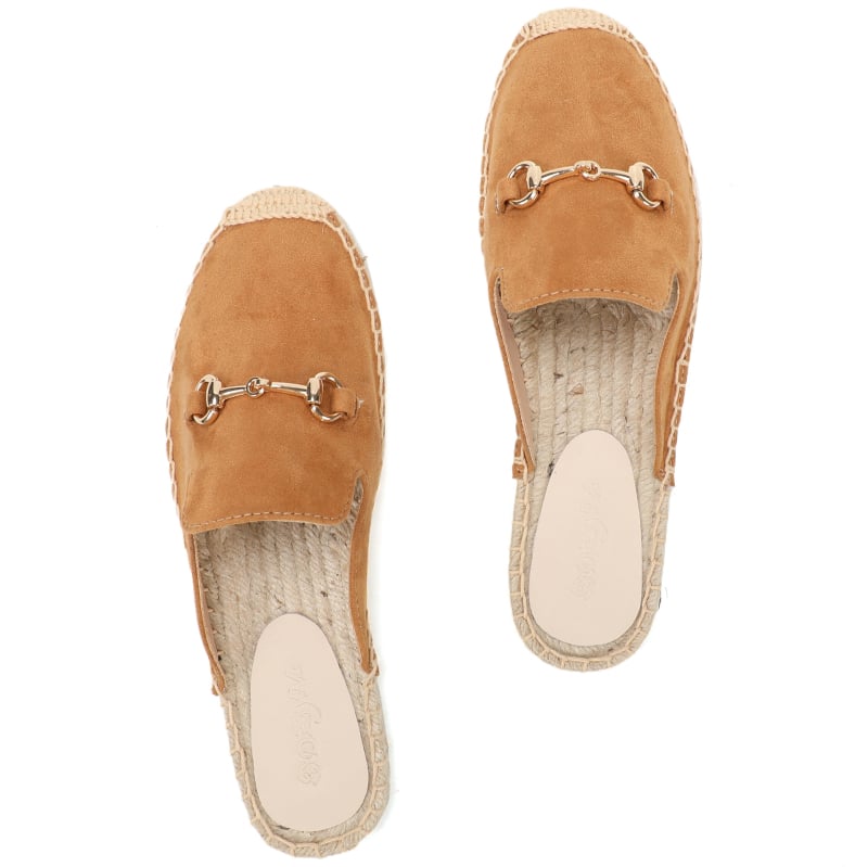 Žvejybos bateliai su lino viršutine dalimi, gumine danga, slip-on, etninio rašto, apvali nosis