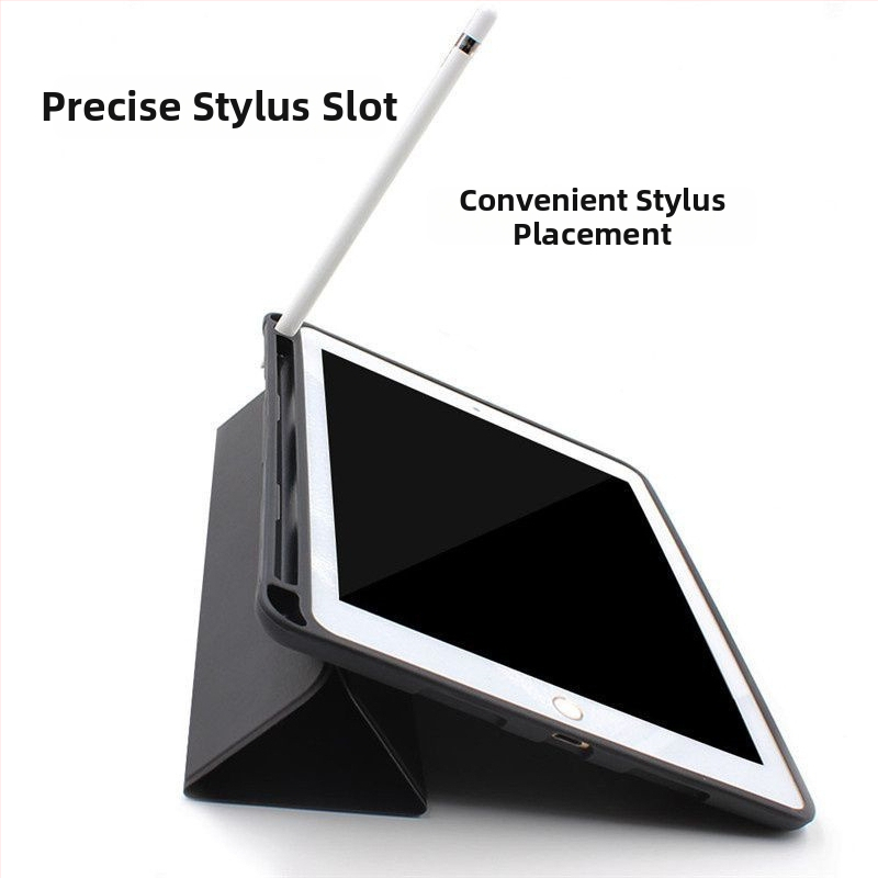 iPad Pro aizsargkaste ar pildspalvas nodalījumu, imitēta āda, miega režīms, kritumu aizsardzība, karstās preses ražošana, pielāgojama