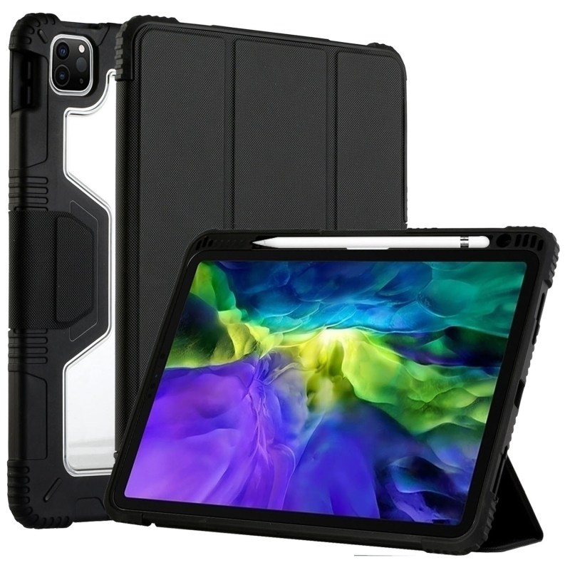 NOVEL zaštitna futrola za iPad za Apple iPad, TPU+PC+PU, otporna na padove, magnetsko pričvršivanje, otporna na habanje, otporna na otiske prstiju, poslovni stil, prilagodljiva