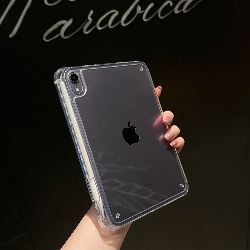 Калъф за iPad с PC корпус – прозрачен, удароустойчив, антиотпечатъци, пълно покритие