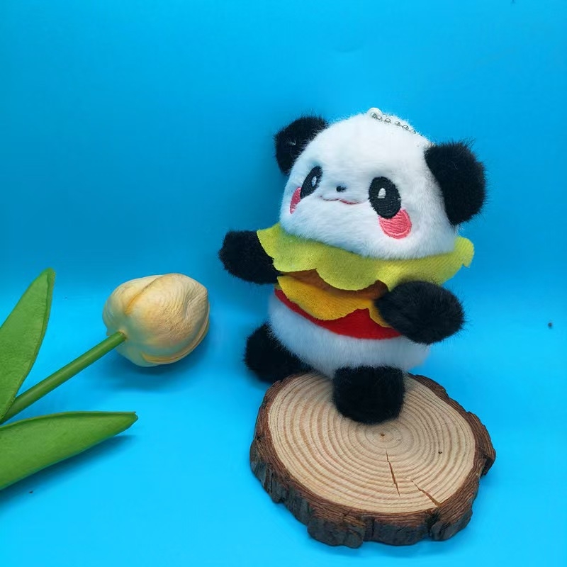 Панда плюшена играчка - къса плюшена текстура, пълнеж PP памук, опаковка в мрежеста торба, подходяща за възраст 7-14 години