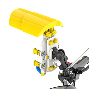 Държач за мобилен телефон за мотори и велосипеди с амортизиращ модул от нейлонова сплав, Tuoyang K01, съвместим с мотоциклети, трицикли, електрически превозни средства, ATV и велосипеди