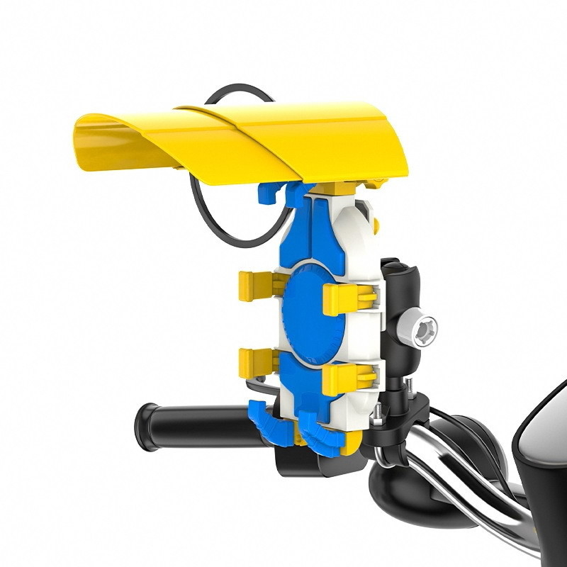 Държач за мобилен телефон за мотори и велосипеди с амортизиращ модул от нейлонова сплав, Tuoyang K01, съвместим с мотоциклети, трицикли, електрически превозни средства, ATV и велосипеди