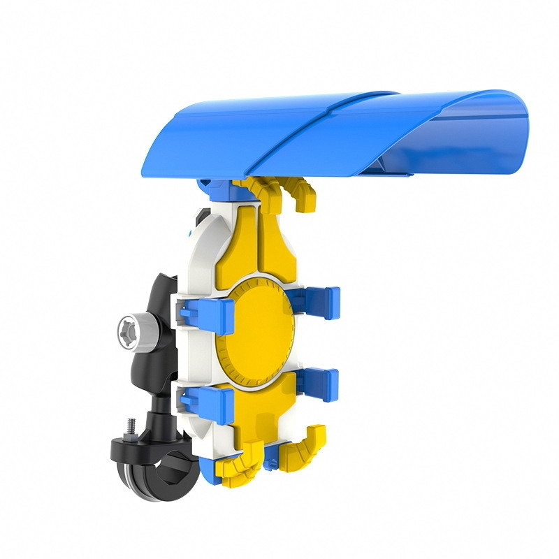 Държач за мобилен телефон за мотори и велосипеди с амортизиращ модул от нейлонова сплав, Tuoyang K01, съвместим с мотоциклети, трицикли, електрически превозни средства, ATV и велосипеди