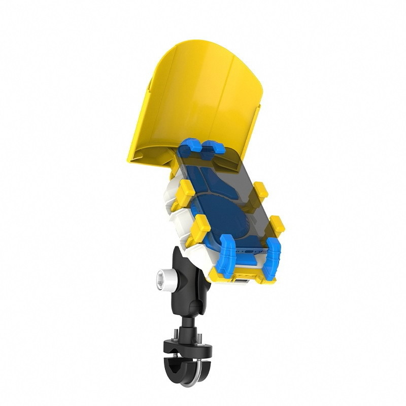 Държач за мобилен телефон за мотори и велосипеди с амортизиращ модул от нейлонова сплав, Tuoyang K01, съвместим с мотоциклети, трицикли, електрически превозни средства, ATV и велосипеди