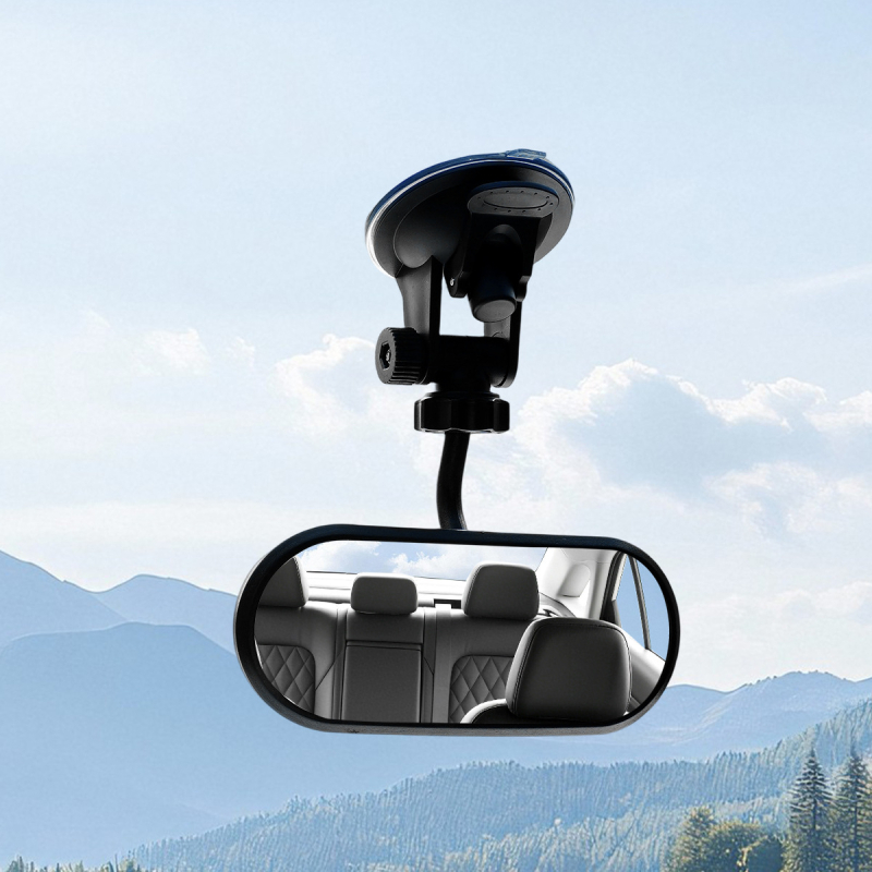 Автомобилно допълнително огледало за задно виждане с вътрешна вакуумна стойка за наблюдение на бебето, огледало за слепи зони, монтирано в колата (Тегло: 100 g; Монтаж: с лепило; Подходящи модели: универсално приложение; Стил: Прост)