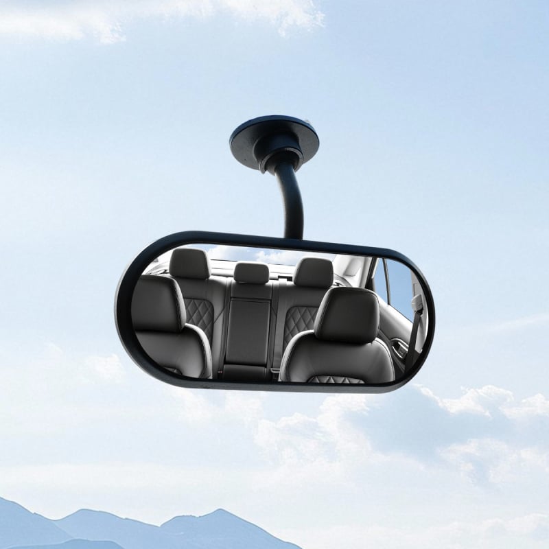 Автомобилно допълнително огледало за задно виждане с вътрешна вакуумна стойка за наблюдение на бебето, огледало за слепи зони, монтирано в колата (Тегло: 100 g; Монтаж: с лепило; Подходящи модели: универсално приложение; Стил: Прост)