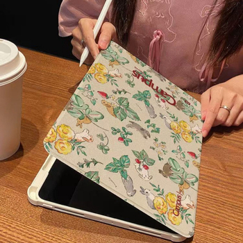 Husa pentru tabletă cu mecanism rotativ, desen animat cu pisică, TPU, compatibilă cu iPad Air 4/5 și iPad Pro 10.9/9.7/8. generație