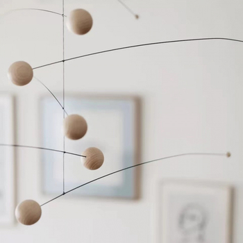 Pandantiv metalic cu clopoțel de vânt, decor nordic simplu și modern, Iarna 2024