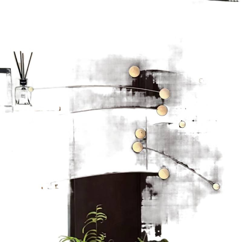 Pandantiv metalic cu clopoțel de vânt, decor nordic simplu și modern, Iarna 2024