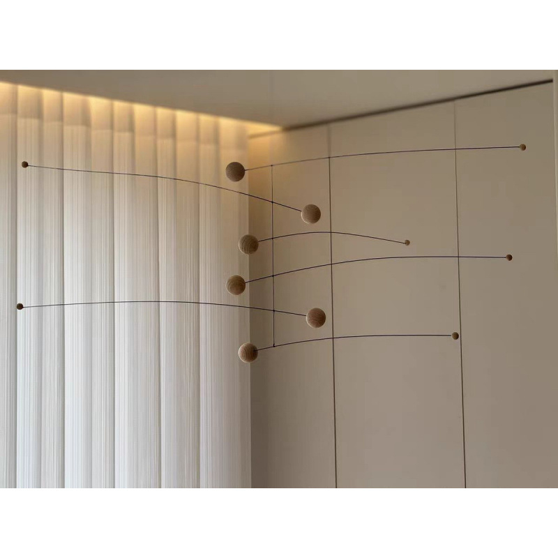 Pandantiv metalic cu clopoțel de vânt, decor nordic simplu și modern, Iarna 2024