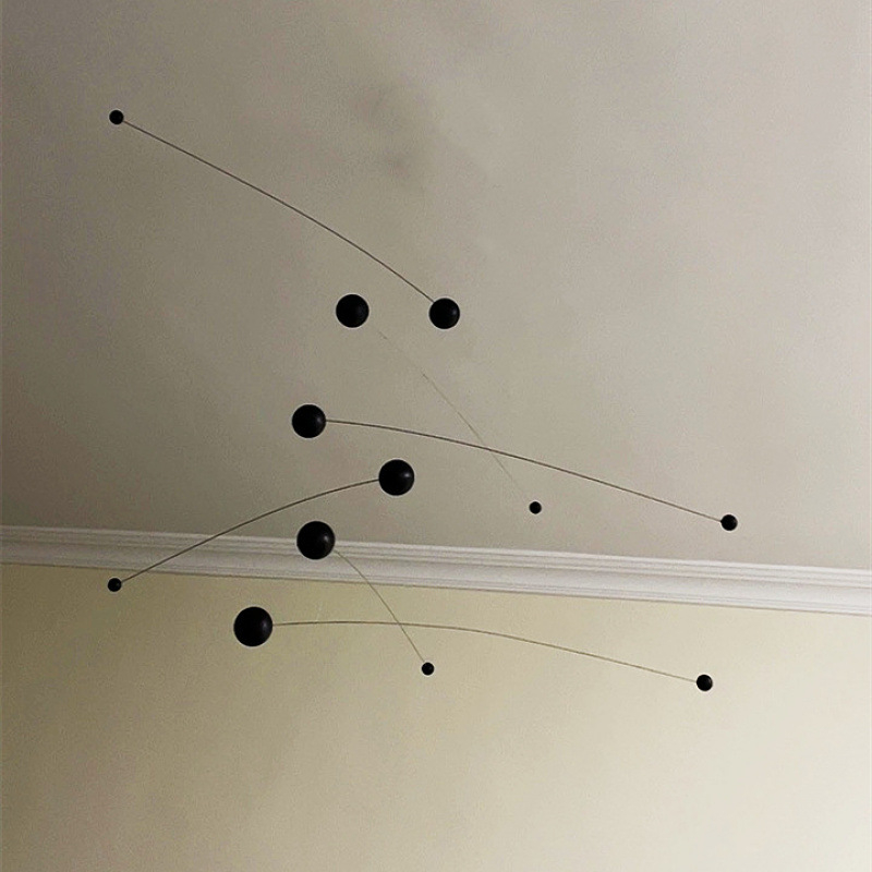 Pandantiv metalic cu clopoțel de vânt, decor nordic simplu și modern, Iarna 2024