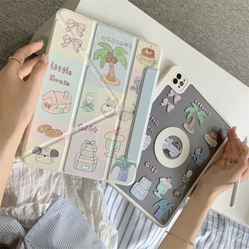 Kućište za iPad Summer Coconut Tree za modele 10,9–11 inča, s prostorom za olovku i magnetskim zatvaranjem
