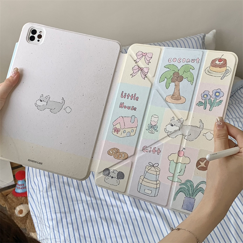 Kućište za iPad Summer Coconut Tree za modele 10,9–11 inča, s prostorom za olovku i magnetskim zatvaranjem