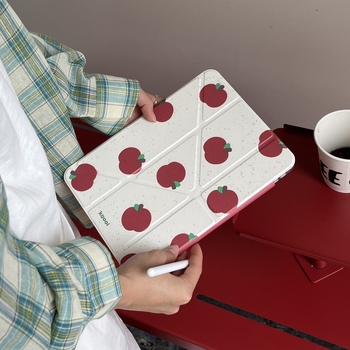 Carcasă de protecție pentru tabletă iPad – TPU, imprimeu, stil portabil desen animat, funcție de repaus susținută