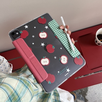 Carcasă de protecție pentru tabletă iPad – TPU, imprimeu, stil portabil desen animat, funcție de repaus susținută