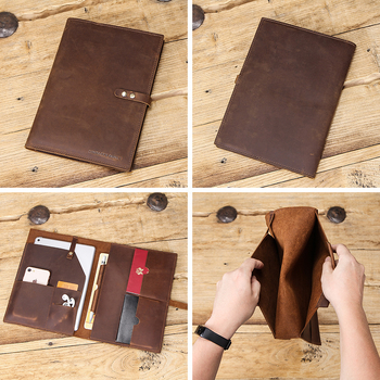 Husă din piele pentru iPad Pro și iPad Air (a 3-a generație) – Piele naturală, anti-cădere, realizată manual, personalizare disponibilă