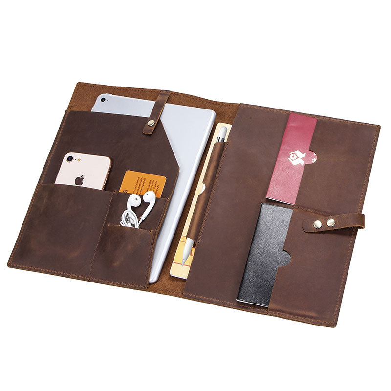 Husă din piele pentru iPad Pro și iPad Air (a 3-a generație) – Piele naturală, anti-cădere, realizată manual, personalizare disponibilă