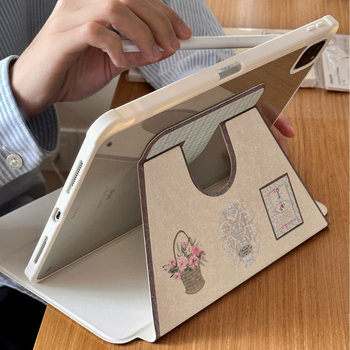 iPad futrola za Air 5 s motivom Francuskog seoskog kruha, s preklopnim i okretljivim poklopcem, otporna na padove, tvrdi zaštitni omotač s džepom za stylus, kompatibilna s iPad Mini 6