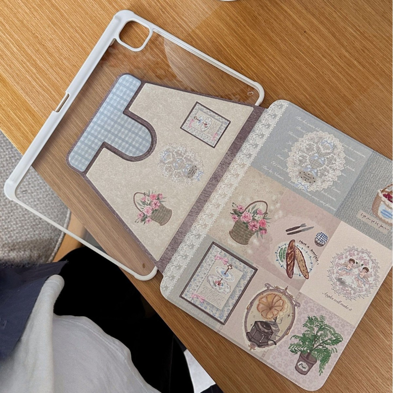 iPad futrola za Air 5 s motivom Francuskog seoskog kruha, s preklopnim i okretljivim poklopcem, otporna na padove, tvrdi zaštitni omotač s džepom za stylus, kompatibilna s iPad Mini 6