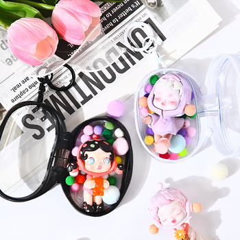 Bubble Mart prozirna PVC viseća torbica za mini figurice 10 cm – izlaganje i skladištenje u blind box, prilagodljivo