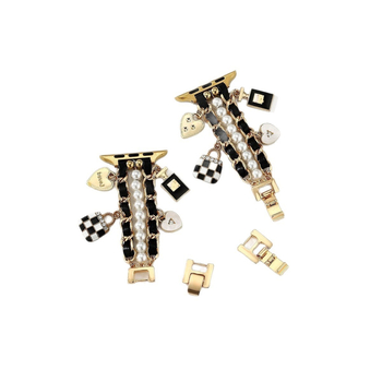 Apple Watch narukvica s pearl lancem u Hepburn stilu; nehrđajući čelik; kompatibilan sa S11/S10; casual do light-luxury dizajn