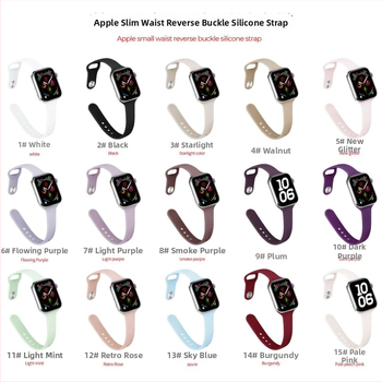 Silikónový remienok na Apple Watch pre série 1–11, Ultra 1–3 a SE 3 – štíhly pás dizajn