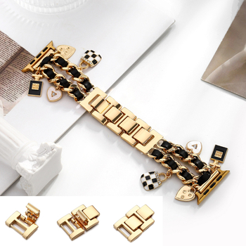 Privjesak za narukvicu Apple Watch – metalni lanac od legure, Chanel stil