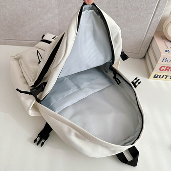 Unisex νάιλον σακίδιο - Αναπνεύσιμο, υπερ-ελαφρύ, ανθεκτικό, επεκτάσιμο, με καμπύλους ιμάντες για σχολείο - Αστικό απλό στυλ