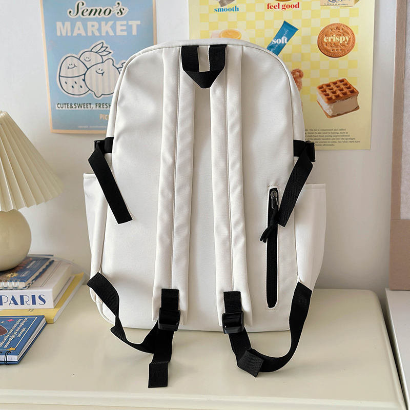 Unisex νάιλον σακίδιο - Αναπνεύσιμο, υπερ-ελαφρύ, ανθεκτικό, επεκτάσιμο, με καμπύλους ιμάντες για σχολείο - Αστικό απλό στυλ