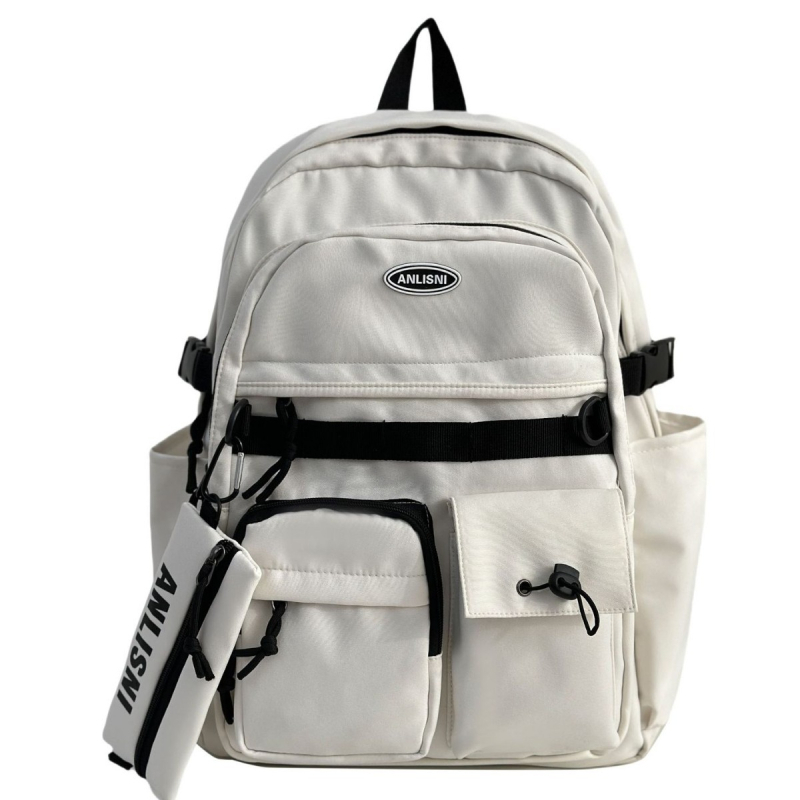 Unisex νάιλον σακίδιο - Αναπνεύσιμο, υπερ-ελαφρύ, ανθεκτικό, επεκτάσιμο, με καμπύλους ιμάντες για σχολείο - Αστικό απλό στυλ