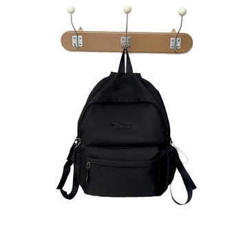 Női nylon hátizsák, városi minimalista stílusban (13 hüvelykes laptop kompatibilis, kapacitás 20 L alatt, görbült vállpántok)