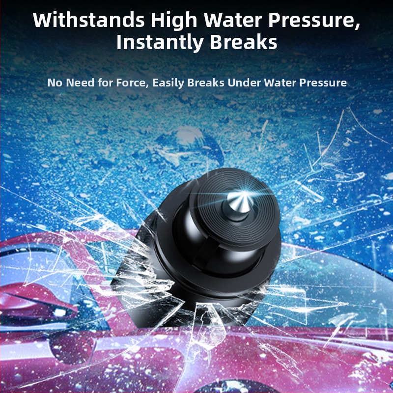 Automašīnas drošības āmurs ar loga laušanas funkciju un drošības jostu griezēju, alumīnija sakausējums, 0,2 kg, Shore Wood, Pielāgojams