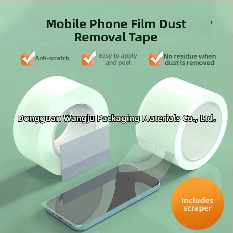 PE film na odstraňovanie prachu z obrazoviek – páska na čistenie odtlačkov prstov a prachu, akrylové lepidlo, hrúbka 0,05–0,15 mm, pre všetky elektronické obrazovky