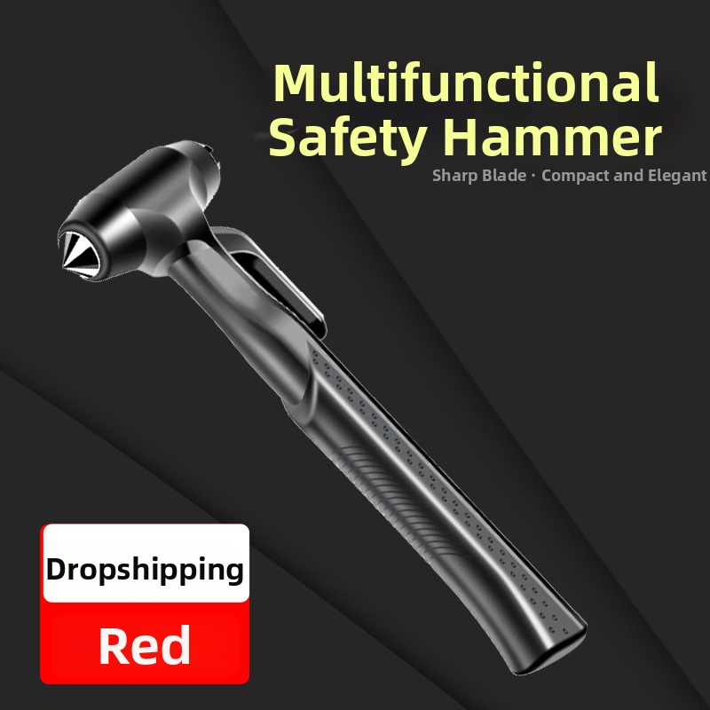 Zhongheng Automašīnas loga laušanas āmurs – Glābšanas Instruments, ABS + Metāls, 210 g, Izcelsme Zhejiang, Licencēts Privātais Zīmogs