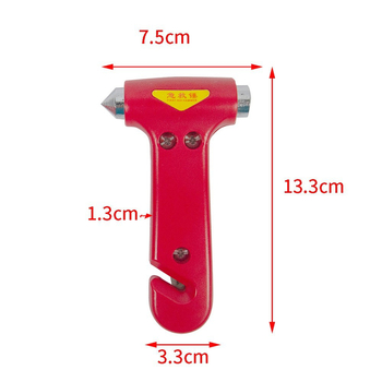 Auto čekić za razbijanje prozora, višenamjenski unutarnji hitni alat s rezačem pojasa — marka carfu, materijal plast/metal, težina 500 g