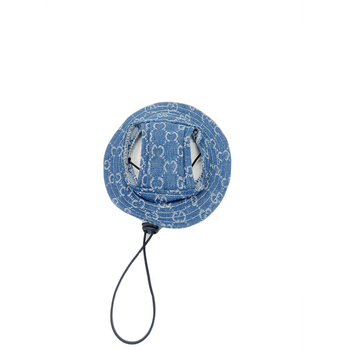 Ljetna kapa za pse – podesiva, platnena s uzorkom slova, twill tkanina