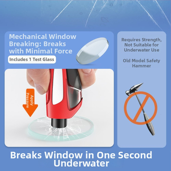 Автомобилен чук за разбиване на прозорци и нож за разрязване на предпазен колан – аварийно бягство, многофункционално средство за сигурност