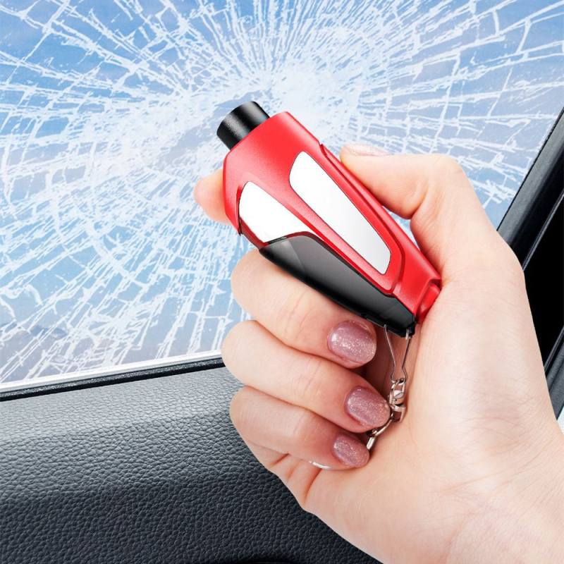 Автомобилен чук за разбиване на прозорци и нож за разрязване на предпазен колан – аварийно бягство, многофункционално средство за сигурност