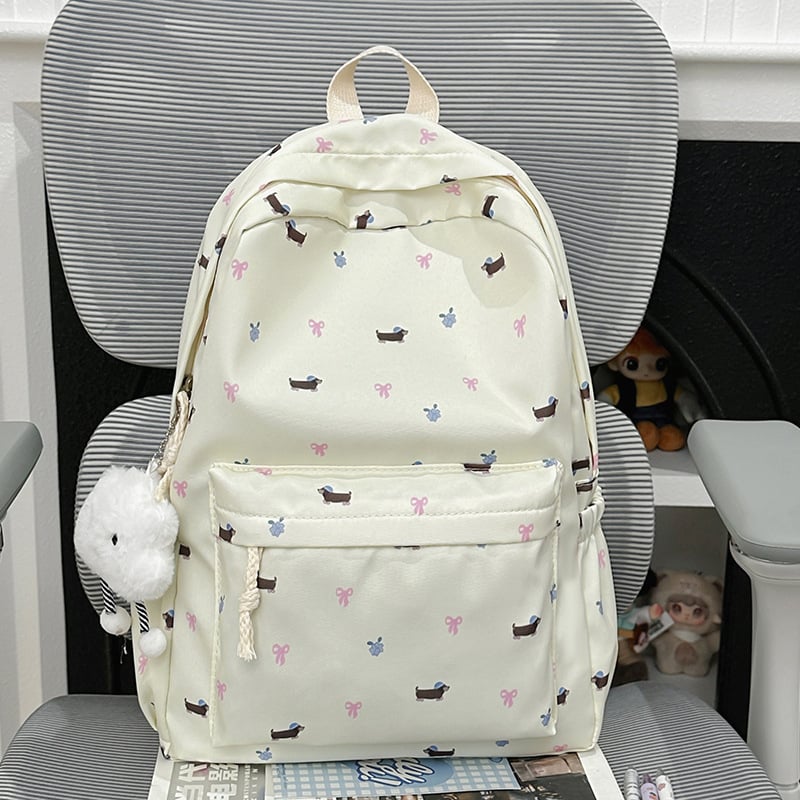 Σακίδιο κοριτσιών, νάιλον, φλοράλ μοτίβο, επένδυση από πολυεστέρα, ιμάντες με αερόστρωμα, αναπνεόμενο και ελαφρύνει το φορτίο