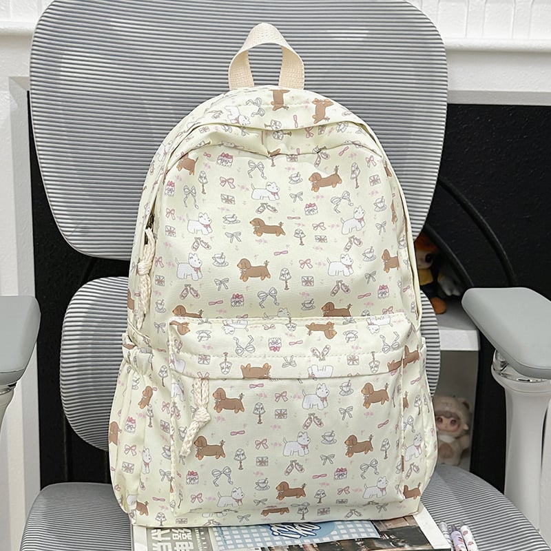 Σακίδιο κοριτσιών, νάιλον, φλοράλ μοτίβο, επένδυση από πολυεστέρα, ιμάντες με αερόστρωμα, αναπνεόμενο και ελαφρύνει το φορτίο