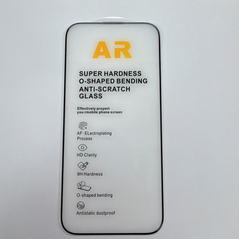 Преден протектор за екрана от закалено стъкло за iPhone 15/16/17 Pro Max — HD, анти отпечатъци, пълен дисплей, AR антиотразяване