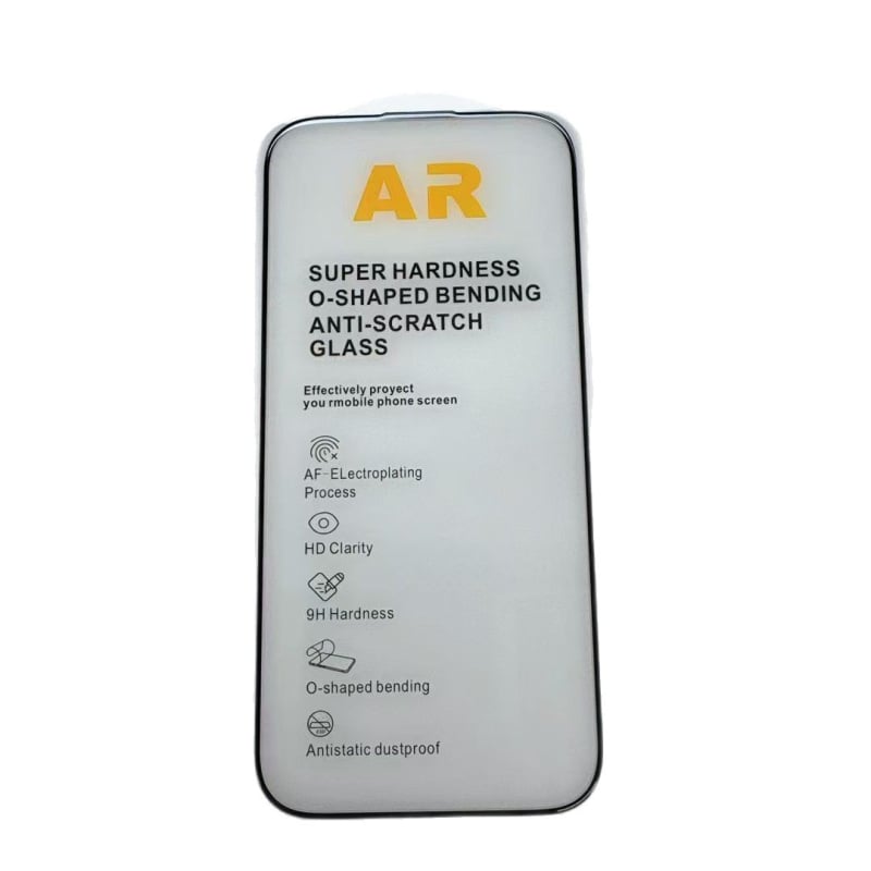 Преден протектор за екрана от закалено стъкло за iPhone 15/16/17 Pro Max — HD, анти отпечатъци, пълен дисплей, AR антиотразяване