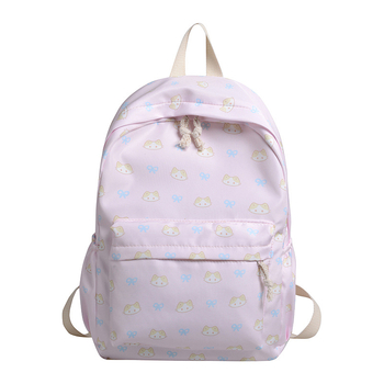 Utcai stílusú hátizsák nylonból, laptop zseb, nylon bélés, belső zseb, tavasz 2025