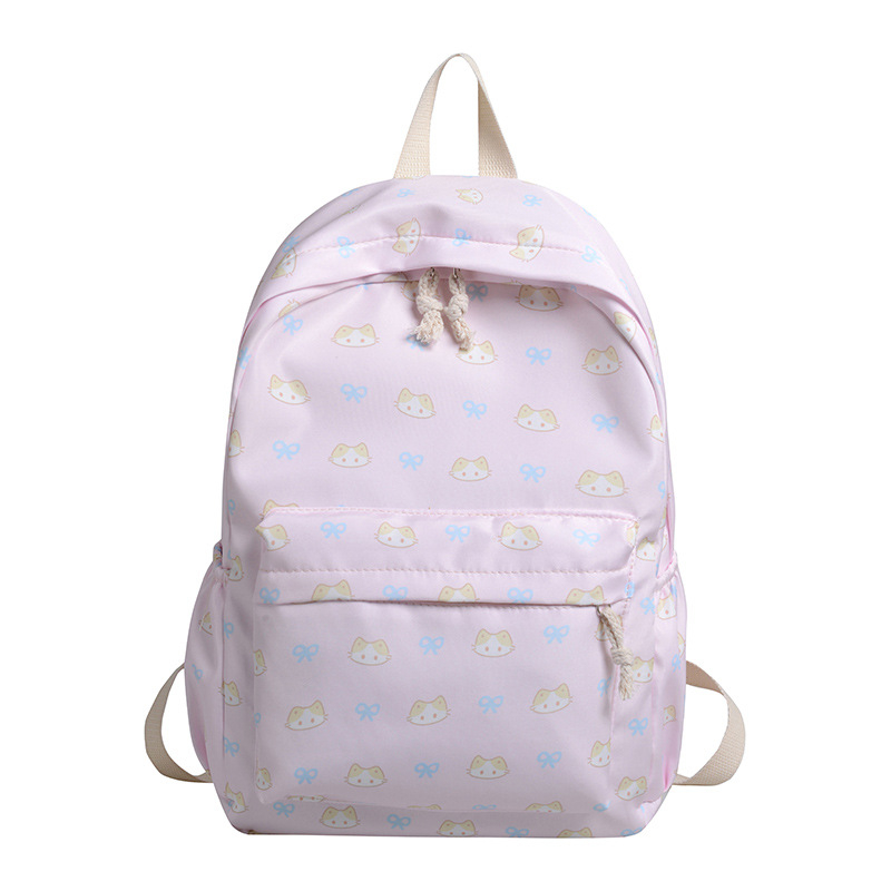 Utcai stílusú hátizsák nylonból, laptop zseb, nylon bélés, belső zseb, tavasz 2025