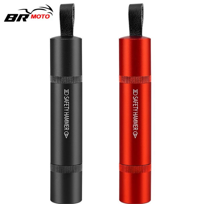 Auto sigurnosni čekić – višenamjenski spašavajući alat za razbijanje prozora (Brand: BR; Materijal: aluminijska legura + ABS; Težina: 88 g)